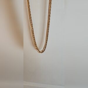 Monet 3 Strand Gold Tone Necklace